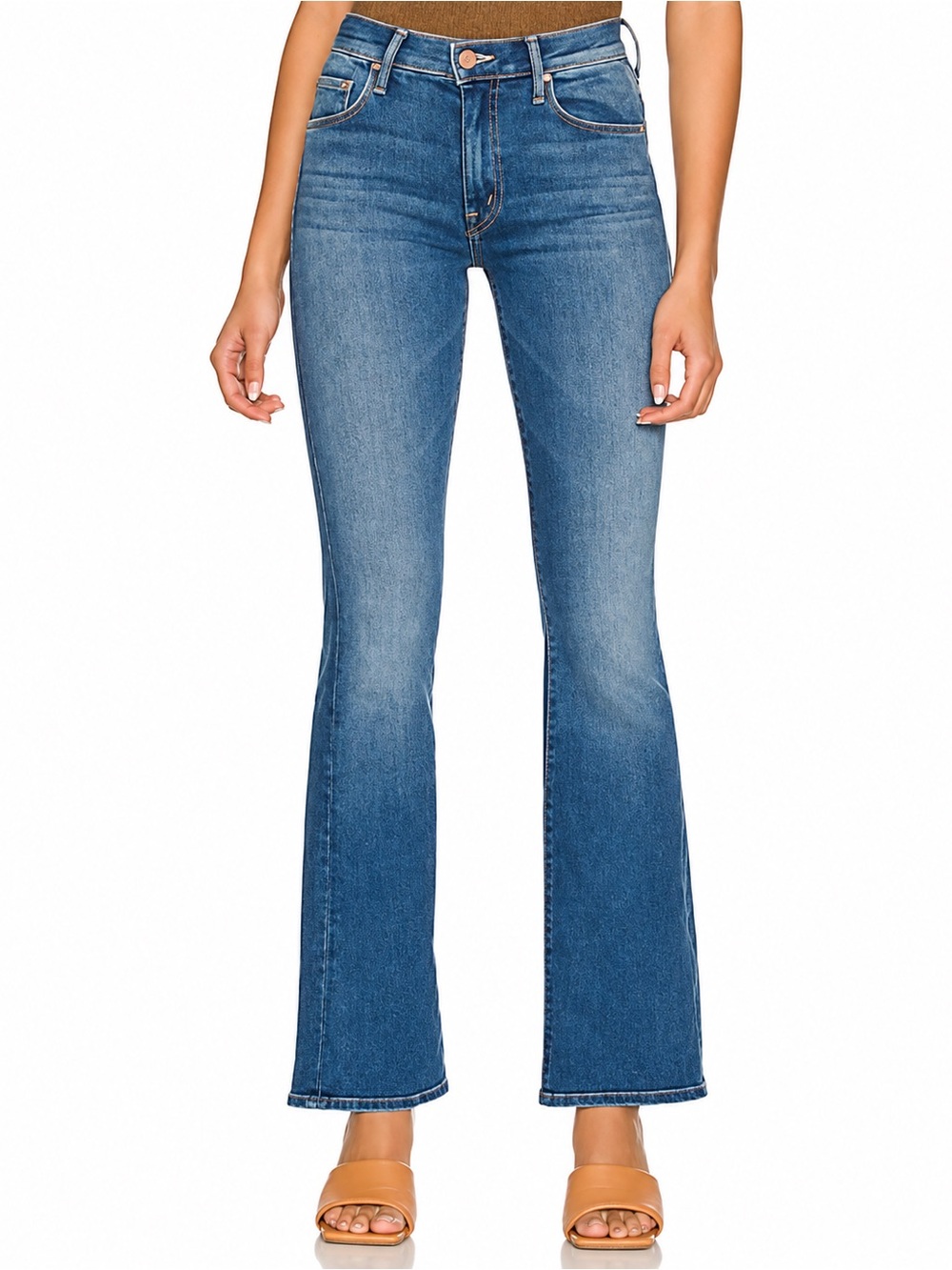 Mother The Weekender Jeans First Mate Flare Stretch High Rise Womens 25